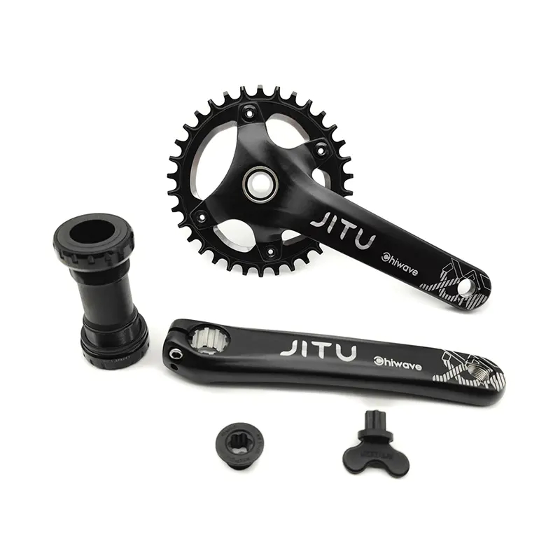 SUNRUN single speed bicycle chianwheel and crank set with hollow cartridge