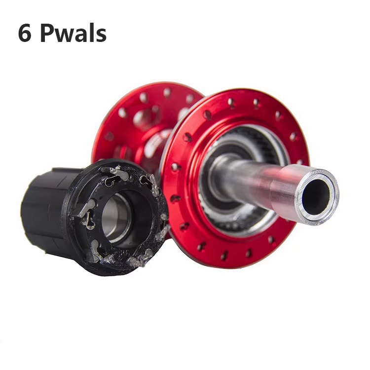 MODEL:  Enlee 101 WEIGHT: about 800g CONSTRUCTION:  Pawls: 6 Hub Body:  7075-T6 CNC Precise Machine Bearings:   Front-2 Bearings/Rear- 4 Bearings Brake Model: 6 Pins Disc Brake Spokes Hole: Front-32H/Rear-32H Color: Black/Red/Purple Version: QR and Thru QR and Thru Version Convert Each Other